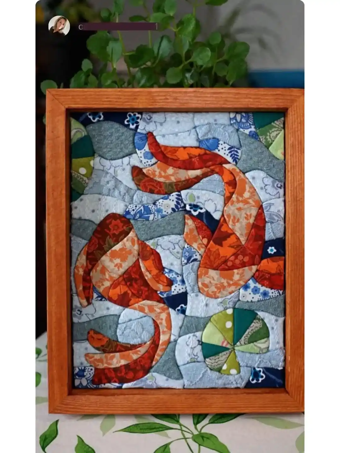 Quadro Kinusaiga de gatos coloridos