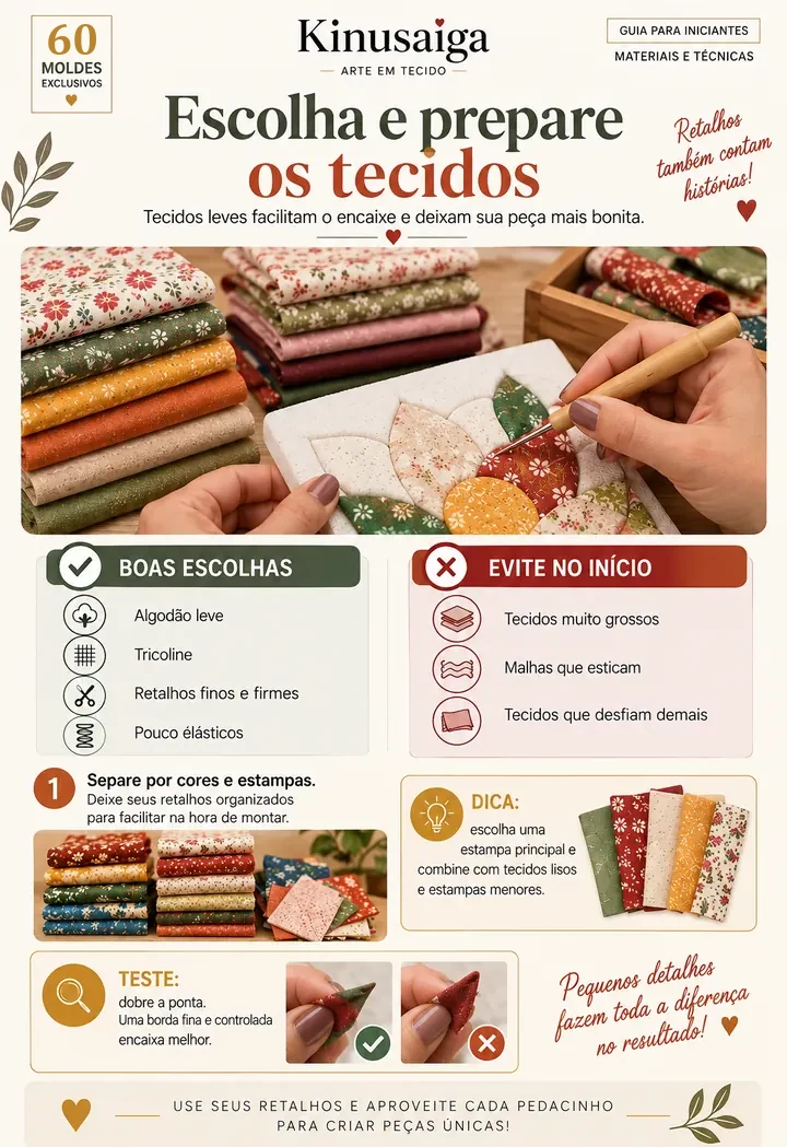 Guia para escolha e preparação dos tecidos no Kinusaiga
