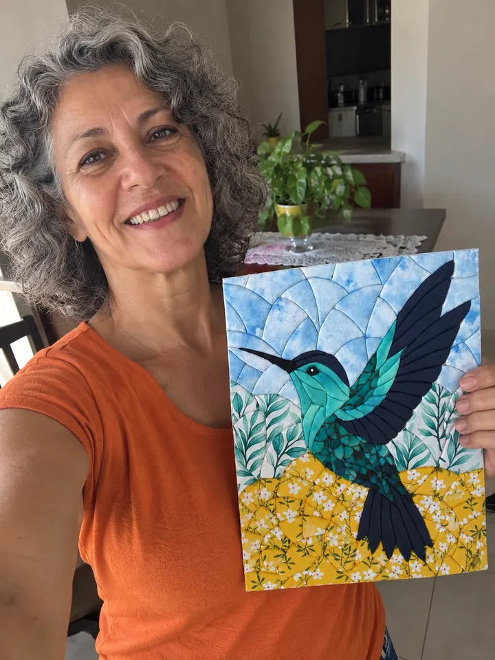 Quadro Kinusaiga de beija-flor