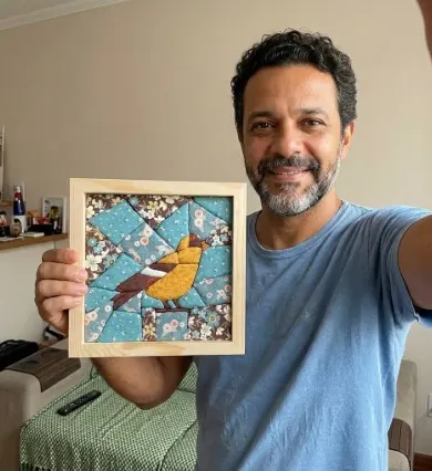Quadro Kinusaiga de pássaro