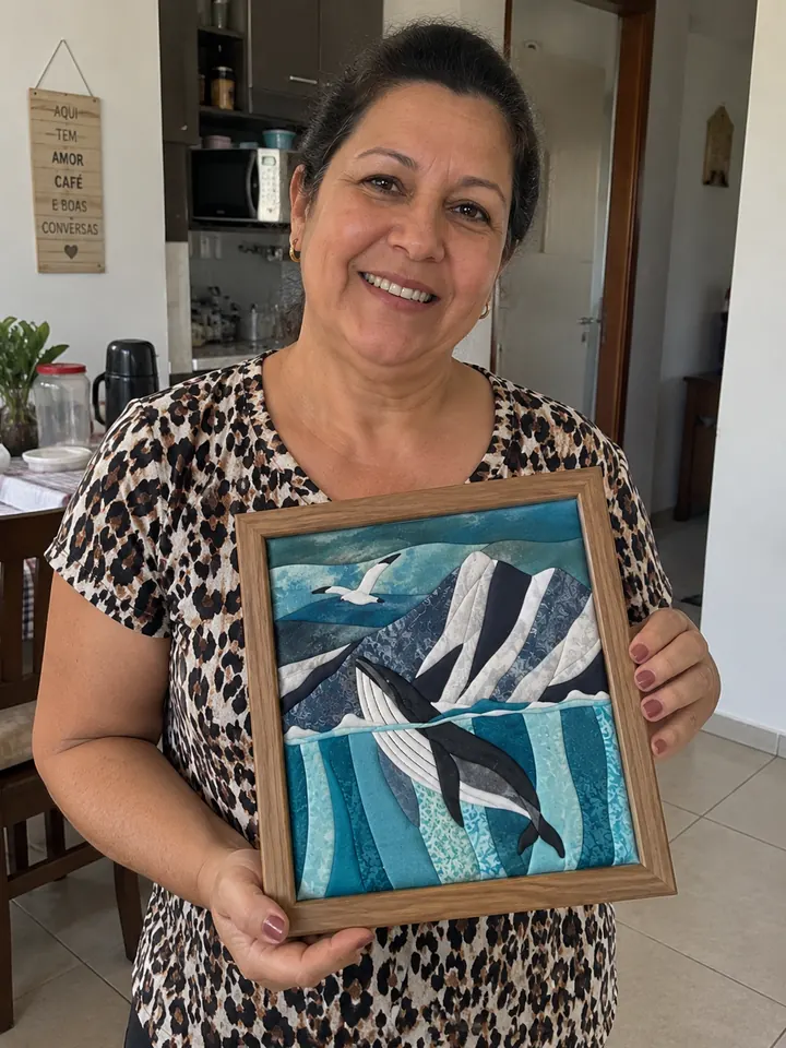 Quadro Kinusaiga de baleia